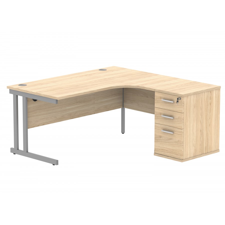 Core Corner Desk With Desk High Pedestal